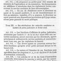 0111 - Page 101 - Titre XII.- Des attributions des autorités sanitaires en matière de police judiciaire et d'état civil