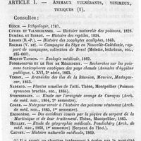 0718 - Page 708 - CHAPITRE II ANIMAUX ET VEGETAUX NON PARASITES - ARTICLE I. - Animaux vulnérants, venimeux, toxiques (1)