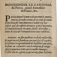 0016 - Page 12 - A l'illustrissime et reuerendissime Monseigneur, Monseigneur le Cardinal du Perron, grand Aumosnier de France, &c.