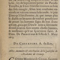0072 - Page 50 - Actes, memoire & attestation de la guerison de Madame de Crenay