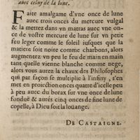 0127 - Page 9 - Pour conuertir en fin argent le mercure vulgal auec celuy de la lune