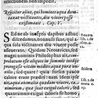 0013 - Page 13 - Cap V. Reiicitur alius, qui homines aqua dumtaxat victitantes, diu vivere posse existimavit