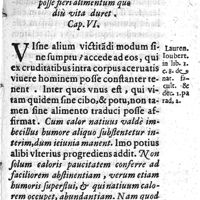 0015 - Page 15 - Cap VI. Opinio quorumdam, qui arbitrantur ex cruditatibus in corpore retentis posse fieri alimentum quo diu vita duret