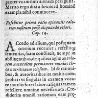 0045 - Page 45 - Cap XIV. Refellitur prima ratio opinantis calorem nostrum posse aliquando ociari