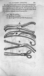 Becs de corbin / Bec de gruë coulde / Bec de gruë droit, qui sert de pincettes - Annotations de M. L [...]