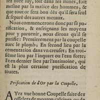 0099 - Page 71 - Purification de l'or par la coupelle