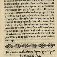 0083 - Page sans numérotation - De quelles maladies on se peut guerir par les eaux de Spa. Chapitre VIII