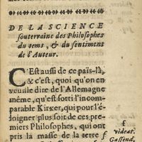 0083 - Page 61 - De la science souterraine des Philosophes du tems, & du sentiment de l'Auteur