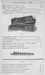 Boîte en noyer, contenant 21 bougies de Guyon du 24 au 44 et 6 bougies conductrices - Instruments et [...]