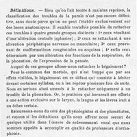 0095 - Page 96 - Le bégaiement par L. Dupuis et A. Legrand. Définitions