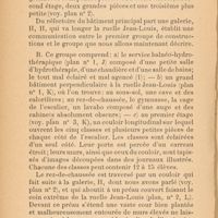 0026 - Page 22 - B) [Groupe de bâtiments reliés au bâtiment principal par la galerie H]