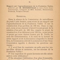 0088 - Page 87 - II – Rapport sur l'agrandissement de la Fondation Vallée