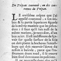 0116 - Page 100 - Article V. Du trépan couronné, ou des couronnes du trépan
