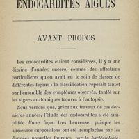 0013 - Page 1 - Endocardites aiguës. Avant-propos