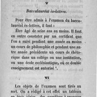 0007 - Page 7 - V Baccalauréat ès-lettres. VI