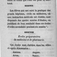 0026 - Page 26 - XXXVII. XXXVIII Ecoles préparatoires de médecine et de pharmacie