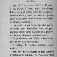 0132 - Page 132 - Titre V. De l'admission, de l'avancement dans le corps des officiers de santé militaires et du placement. Des élèves
