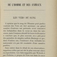 0013 - Page 1 - Les hématozoaires de l'homme et des animaux. Les vers du sang
