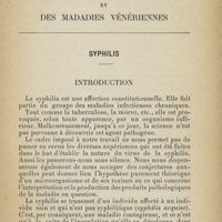 0013 - Page 1 - Atlas manuel des la syphilis et des maladies vénériennes. Syphilis. Introduction