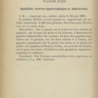 0416 - Page 340 - Planche XXXIII. Syphilides érosives hypertrophiques et diphtéroïdes
