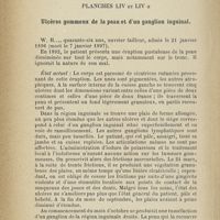 0502 - Page 384 - Planches LIV et LIV a. Ulcères gommeux de la peau et d'un ganglion inguinal