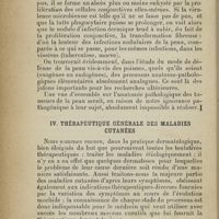 0028 - Page 14 - IV. Thérapeutique générale des maladies cutanées