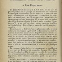 0090 - Page 70 - IV. Dermatoses vésiculeuses et bulleuses. A. Zona. Herpès zoster