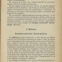 0097 - Page 77 - C. Miliaire. Eruptions sudorales. Suette miliaire