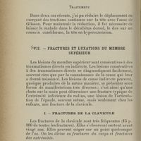 0196 - Page 146 - VII. Fractures et luxations du membre supérieur. 1. Fractures de la clavicule. 1. 1. Fractures du corps de la clavicule