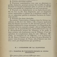 0210 - Page 158 - 2. Luxations de la clavicule. 2. 1. Luxation de l'extrémité sternale ou sterno-claviculaire