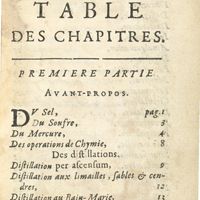 0015 - Page sans numérotation - Table des Chapitres