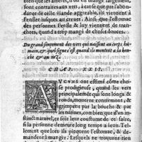 0224 - Page 196 - Du grand sentement des vers qui naissent au corps humain, & quel signe c'est quand ils montent a la bouche & au nez. Chap. XXII