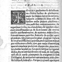 0410 - Page 382 - Les enfans aymer les belles choses, & auoir en horreur les uieilles laydes & ridees. A ceste cause qu'il ne les faut coucher en mesme lit auec elles, & beaucoup moins a leurs pieds. Chap. L