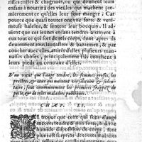 0411 - Page 383 - D'ou uient que l'aage tendre, les femmes grosses, les prestres, & ceux qui meinent vie solitaire & sedentaire, sont communement les premiers frappez de peste, & de telles maladies publiques. Chap. LI
