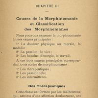 0023 - Page 21 - Chapitre III. Causes de la morphinomanie et classification des morphinomanes. Des thérapeutiques