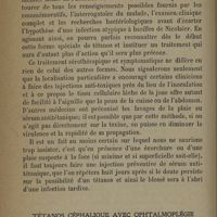 0036 - Page 20 - Tétanos céphalique avec ophtalmoplégie (Tétanos bulbo-paralytique)