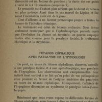 0046 - Page 30 - Tétanos céphalique avec paralysie de l'hypoglosse