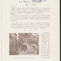 0007 - Page 1 - La Maison Appert, 1812-1912