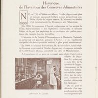 0010 - Page 4 - Historique de l'invention des conserves alimentaires