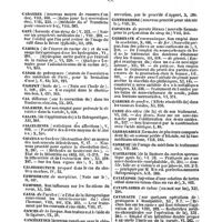 0009 - Page 9 - Table générale et alphabétique des matières contenues dans les douze premiers volumes du bulletin général de thérapeutique médicale et chirurgicale. Brûlures. / Bubons. / Bureau. / Cadavres. / Café. / Cahinca. / Caisse. / Cajeput. / Cal. / Calamine. / Calcul. / Calculeuses. / Calculs. / Caloriducteur. / Camphorate. / Camphre. / Canal. / Cancer. / Cancéreuses. / Canon. / Cantharides. / Cantharidine. / Capsules. / Carbonate. / Carbure. / Carie. / Carragaheen. / Carreau. / Castration. / Catalepsie. / Cataplasmes. / Cataracte