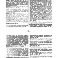 0015 - Page 15 - Table générale et alphabétique des matières contenues dans les douze premiers volumes du bulletin général de thérapeutique médicale et chirurgicale. Croton-tiglium. / Croup. / Crurale. / Cubèbe. / Cuisinier. / Cuisse. / Cuivre. / Cuvier. / Cyanate de quinine. / Cyanique. / Cyaniques. / Cyanopathie. / Cyanure de mercure. / Cynarique. / Cystocèle vaginal. / Dartres. / Dattes. / Datura stramonium. / Débridement. / Déchirure. / Décoction. / Décollement. / Décoloration. / Décompositions. / Déformation. / Délabrement. / Délire. / Delirium tremens. / Délivrance. / Delpech. / Delphine