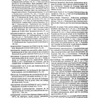 0019 - Page 19 - Table générale et alphabétique des matières contenues dans les douze premiers volumes du bulletin général de thérapeutique médicale et chirurgicale. Enfants. / Engorgements aigus. / Enkystées. / Entérite. / Entorse. / Entropion. / Épanchements. / Épaule. / Épi de seigle. / Épidémie dyssentérique. / Épidémies varioliques. / Epiderme. / Épilepsie. / Épileptiques. / Épispastique. / Éponge marine. / Épurge. / Erectiles. / Ergot. / Éruptions. / Érysipèle. / Escarre. / Escarrotique. / Esthiomène