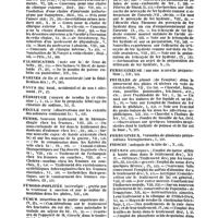 0021 - Page 21 - Table générale et alphabétique des matières contenues dans les douze premiers volumes du bulletin général de thérapeutique médicale et chirurgicale. Facultés. / Falsification. / Farines. / Favus. / Fébrifuge. / Fécule. / Femme. / Fémoro-poplitée. / Fémur. / Fer. / Ferrugineuse. / Feuilles. / Ferrugineux. / Fieschi. / Fièvres
