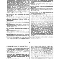 0029 - Page 29 - Table générale et alphabétique des matières contenues dans les douze premiers volumes du bulletin général de thérapeutique médicale et chirurgicale. Lichen. / Ligature. / Lin. / Liniment. / Liquide. / Liquides. / Liriodendrine. / Lit. / Lithothriteur. / Lithothriteurs. / Lithotritie. / Lixiviation. / Lobelia. / Looch. / Lotions. / Lupinine. / Luxations. / Lymphatiques. / Machiavel. / Mâchoire inférieure. / Madar. / Magnésie. / Magnétisme animal. / Main. / Maladies