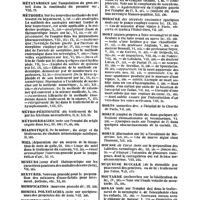 0032 - Page 32 - Table générale et alphabétique des matières contenues dans les douze premiers volumes du bulletin général de thérapeutique médicale et chirurgicale. Mercurielles. / Métalliques. / Métatarsien. / Méthodes. / Métro-péritonite. / Métrorrhagies. / Miasmatique. / Miel. / Mineurs. / Mixtures. / Momification. / Momima polystachia. / Monstruosité. / Morales. / Morphine. / Morsure. / Mort. / Morts. / Morue. / Morve. / Mousse. / Muqueuse buccale. / Moutarde. / Moxas. / Mures
