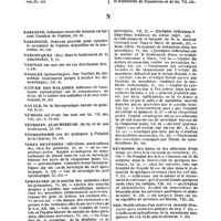 0033 - Page 33 - Table générale et alphabétique des matières contenues dans les douze premiers volumes du bulletin général de thérapeutique médicale et chirurgicale. Muriate. / Musc. / Muscles. / Musculaire. / Mutisme. / Mydriase. / Narcéine. / Narcotine. / Narcotiques. / Narines. / Nasales. / Nature des maladies. / Navale. / Némésis. / Néphrite albumineuse. / Néphrotomie. / Nerfs dentaires. / Nerveuses. / Névralgies. / Névroses. / Nez. / Nicotine. / Nitrate