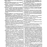 0040 - Page 40 - Table générale et alphabétique des matières contenues dans les douze premiers volumes du bulletin général de thérapeutique médicale et chirurgicale. Poids. / Point dorsal. / Pois à cautère. / Poisons. / Poitrine. / Poivre cubebe. / Pologne. / Polygala. / Polypes. / Pommade. / Pompe. / Pompement. / Ponction du crâne. / Population. / Populeum. / Porrigo. / Portal. / Portugal. / Posologie. / Potasse. / Potassium