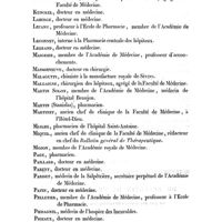 0059 - Page 59 - Noms des auteurs dont les travaux figurent dans les douze premiers volumes du bulletin de thérapeutique. Guilliermond. / Halma-Grand. / Henry (Ossian). / Jobert de Lamballe. / Kunckel. / Laberge. / Lecanu. / Leconnet. / Legrand. / Maigrier. / Maisonneuve. / Malagutti. / Malgaigne. / Martin Solon. / Martin (Stanislas). / Martinet. / Mialhe. / Miquel. / Mojon. / Page. / Paillard. / Parent. / Pariset. / Patin. / Pelletier. / Piedagnel. / Pigeaux. / Quevenne. / Raspail. / Ratier. / Recamier. / Reveillé-Parise