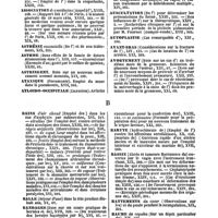 0009 - Page 9 - Table générale et alphabétique des matières contenues dans les volumes XIII à XXIV inclusivement du bulletin général de thérapeutique médicale et chirurgicale. Asphyxie. / Assa-foetida. / Association. / Asthénie. / Asthme. / Astringent. / Ataxique. / Atloïdo-occipitale. / Atonie. / Atrésie. / Auscultation. / Autoplastie. / Avant-bras. / Avortement. / Bains. / Balle. / Bandages. / Bandelettes. / Baryte. / Bassin. / Battements. / Baume. / Baume. / Bec
