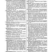 0010 - Page 10 - Table générale et alphabétique des matières contenues dans les volumes XIII à XXIV inclusivement du bulletin général de thérapeutique médicale et chirurgicale. Bec. / Bégaiement. / Belladone. / Biberon. / Bibliothèque. / Bicarbonate. / Biiodure. / Biliaires. / Bilieuses. / Blanc. / Blennorrhagie. / Blennorrhagique. / Blennorrhées. / Blépharoplastie. / Blessés. / Bleu. / Bouche. / Bougies. / Bourses. / Bouteilles. / Bras. / Brides. / Brome. / Bronchite. / Broussais. / Brûlures